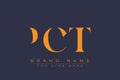 PCT abstract letter logo design Royalty Free Stock Photo