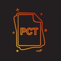 PCT file type icon design vector Royalty Free Stock Photo