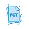 PCT file type icon design vector Royalty Free Stock Photo