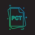 PCT file type icon design vector Royalty Free Stock Photo