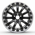 Pctem0099061 Off Road Wheel Design - Black With Silver Accents