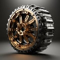 Pctem0099061 Off Road Wheel Design - Gold 3d Car Wheels Model