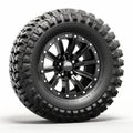 Pctem0099061 Off Road Wheel Design - Photorealistic 4x4 Black Rim And Axle