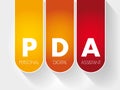 PDA - Personal Digital Assistant acronym Royalty Free Stock Photo