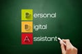 PDA - Personal Digital Assistant acronym Royalty Free Stock Photo