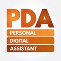 PDA - Personal Digital Assistant acronym Royalty Free Stock Photo