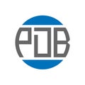 PDB letter logo design on white background. PDB creative initials circle logo concept. PDB letter design