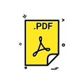 pdf application download file files format icon vector design Royalty Free Stock Photo