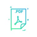 pdf application download file files format icon vector design Royalty Free Stock Photo