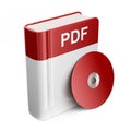 PDF book download file. 3D Icon Royalty Free Stock Photo