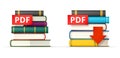 PDF books stacks icons Royalty Free Stock Photo