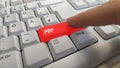 PDF button on a computer keyboard. Royalty Free Stock Photo