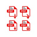 Pdf document download pdf file format vector image. Pdf file icon flat design graphic pdf vector,EPS 10 Royalty Free Stock Photo