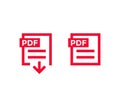 PDF document, download pdf file icons