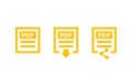 PDF document, download pdf file vector icons Royalty Free Stock Photo