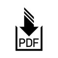 PDF document download icon flat vector illustration design