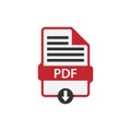 Pdf document file download vector Royalty Free Stock Photo