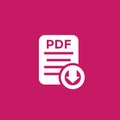 PDF document download vector icon