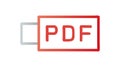 PDF Document File Format Icon, vector design Generative AI Royalty Free Stock Photo