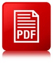 PDF document icon red square button