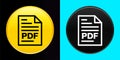 PDF document page icon flat exclusive button set Royalty Free Stock Photo