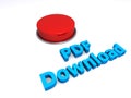 Pdf download button on white Royalty Free Stock Photo