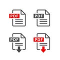 PDF Download icon. File download icon. Royalty Free Stock Photo