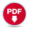 PDF download icon flat prime red round button Royalty Free Stock Photo