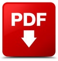 PDF download icon red square button