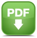 PDF download icon special soft green square button Royalty Free Stock Photo