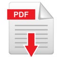 Pdf download icon on white