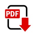 Pdf download vector icon Royalty Free Stock Photo