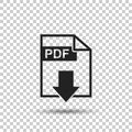 PDF download vector icon. Simple flat pictogram for business, ma Royalty Free Stock Photo