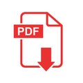 PDF download vector icon. Simple flat pictogram for business, ma Royalty Free Stock Photo