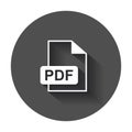 PDF download vector icon. Royalty Free Stock Photo