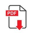 PDF download vector icon.