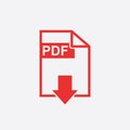 PDF download vector icon. Royalty Free Stock Photo