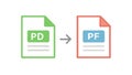 PDF File Conversion Ã¢â¬\' Document Management Format Change, vector design Generative AI Royalty Free Stock Photo