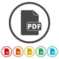 PDF file document icon. Download pdf button Royalty Free Stock Photo