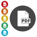 PDF file document icon. Download pdf button Royalty Free Stock Photo