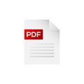 Pdf file document icon. Pdf text.