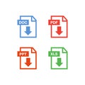 PDF file download icon. Document text, symbol web. Document icon