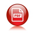 Pdf file format icon Royalty Free Stock Photo