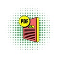 PDF file icon in comics style Royalty Free Stock Photo