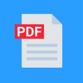 PDF file icon format. Pdf download document image button vector doc icon