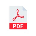 PDF file icon format. Pdf download document image button vector doc icon