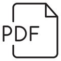 Pdf File Isolated Vector icon which can easily modify or edit Royalty Free Stock Photo