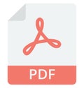 Pdf File Vector Icon that can be easily edit or modified Royalty Free Stock Photo