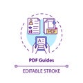 PDF guides concept icon