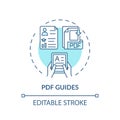 PDF guides concept icon